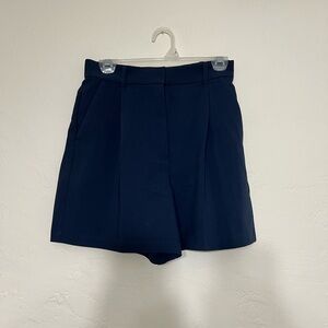 Abercrombie & Fitch High Waisted Tailored Navy Women's Shorts